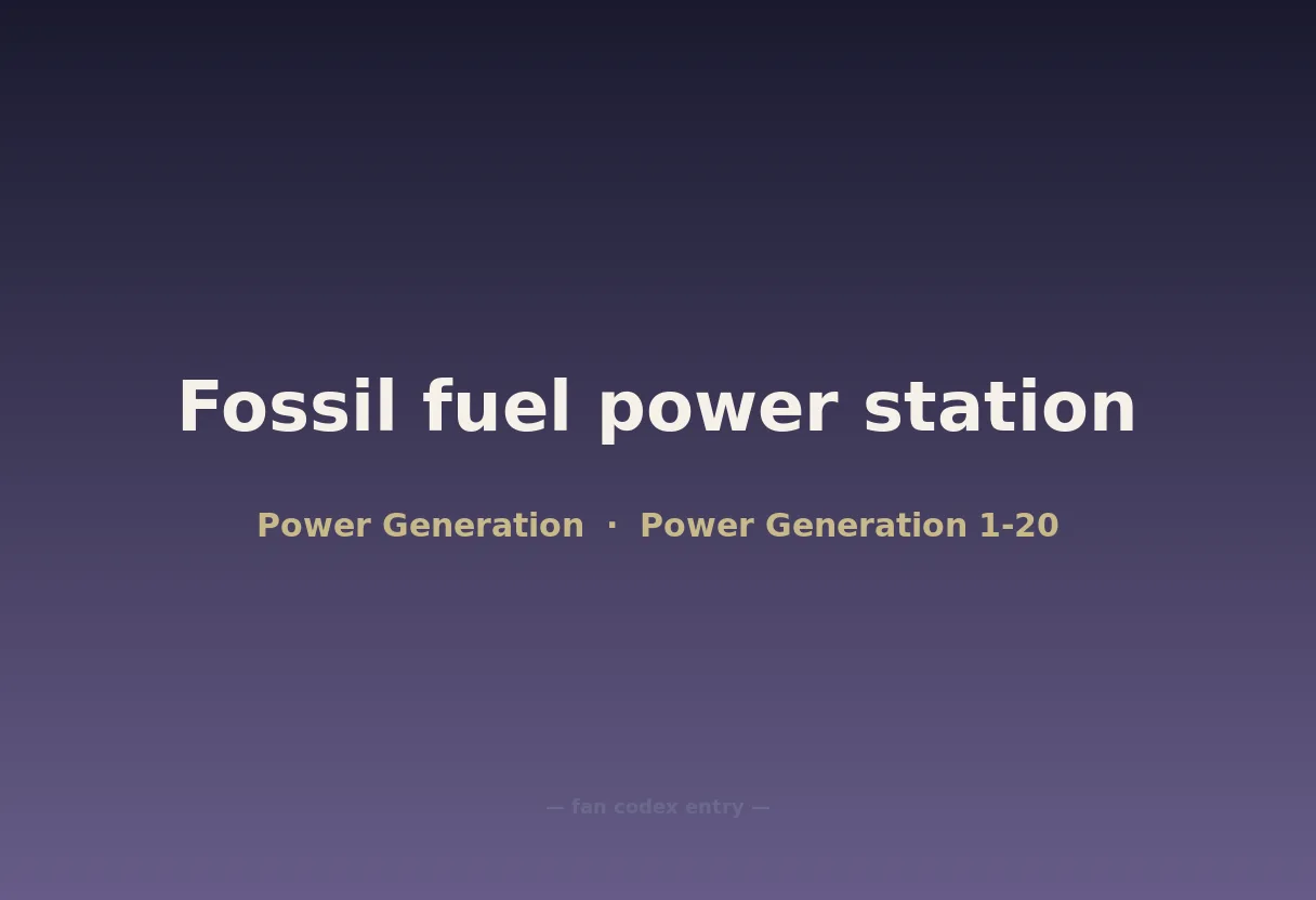 Fossil fuel power station