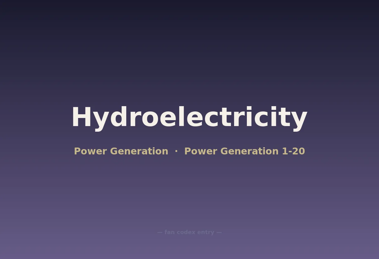 Hydroelectricity
