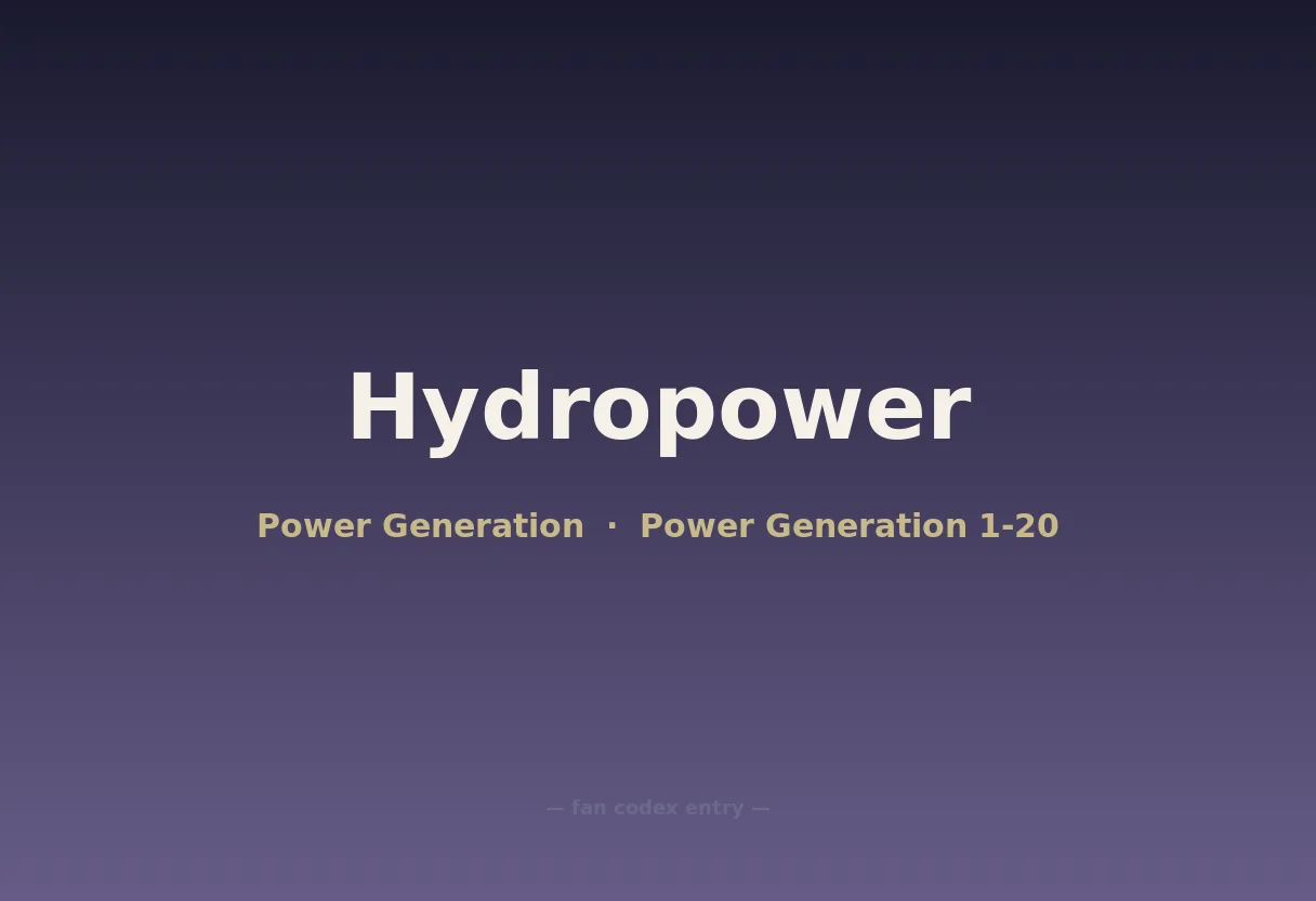 Hydropower