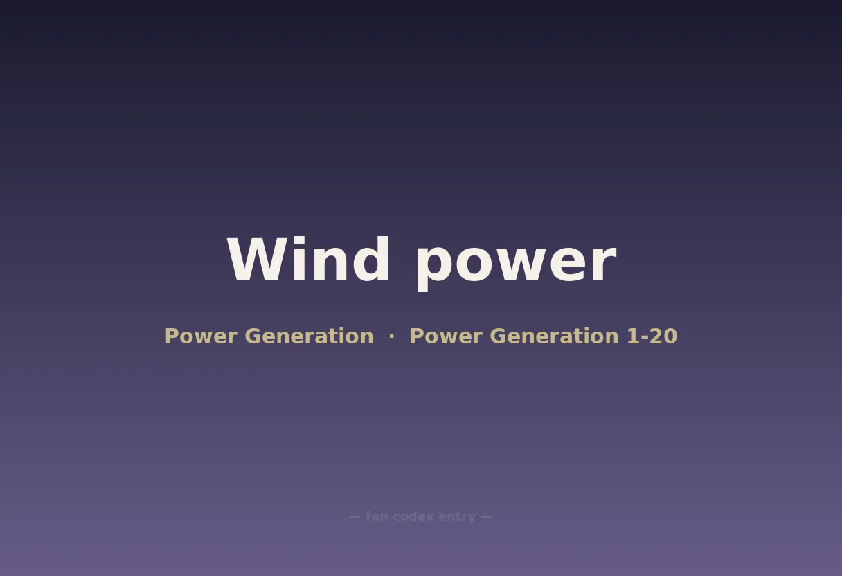 Wind power
